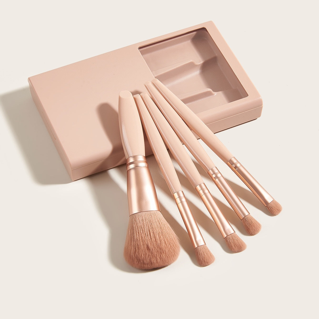 5 Pcs Makeup Brushes With Mirror