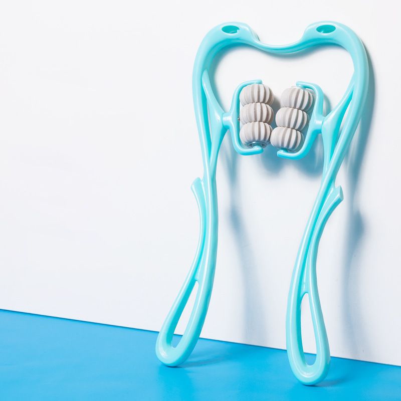 Manual Six-wheel Neck Massager Roller